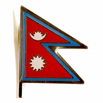 Nepal flag lapel pins