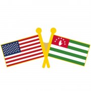 USA Abkhazia Flag Pins