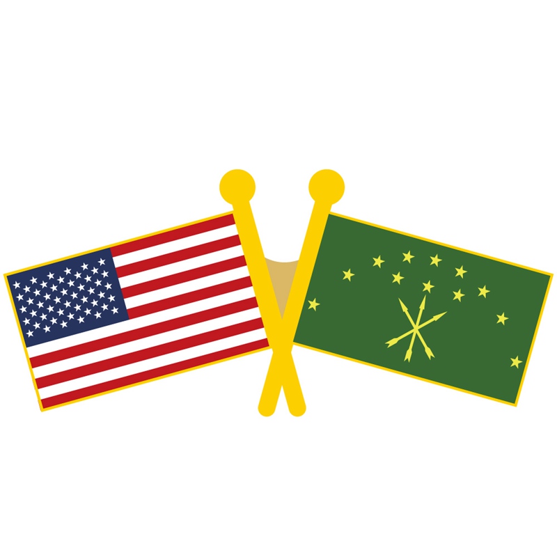 USA Adygea flag pins