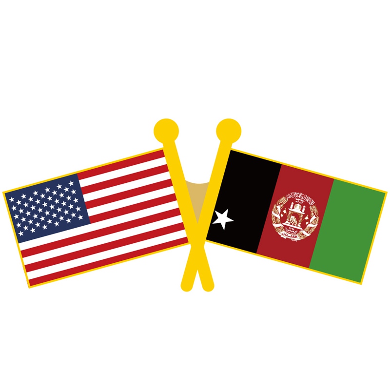 USA Afghanistan flag pins