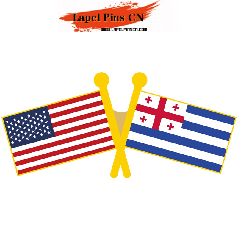 USA Ajaria flag pins