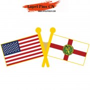 USA Alderney Flag Pin