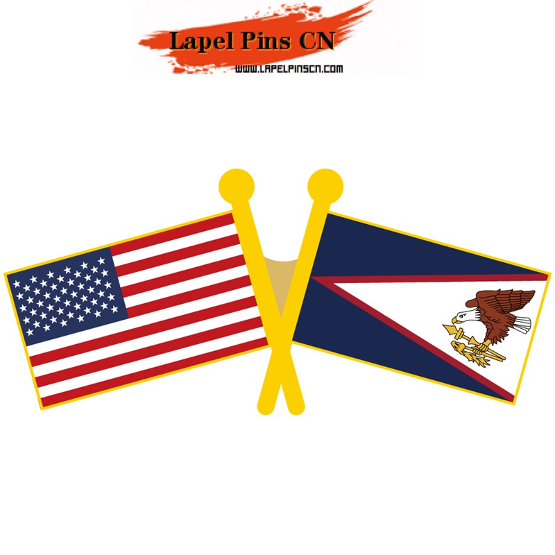 USA American Samoa Flag Pins