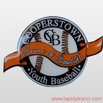 epoxy baseball lapel pin