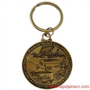 Metal coin keychain