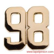 Number Lapel Pins