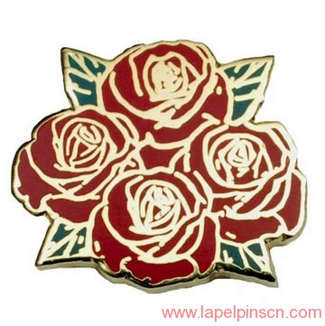 rose lapel pin