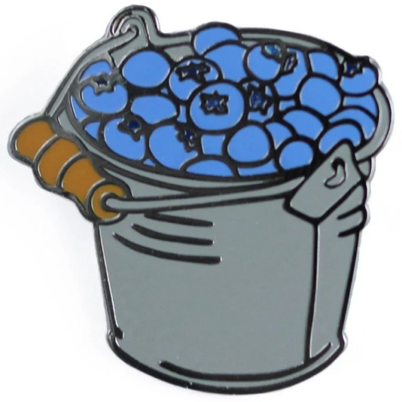 blueberry enamel pins