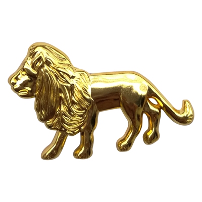 gold lion lapel pin