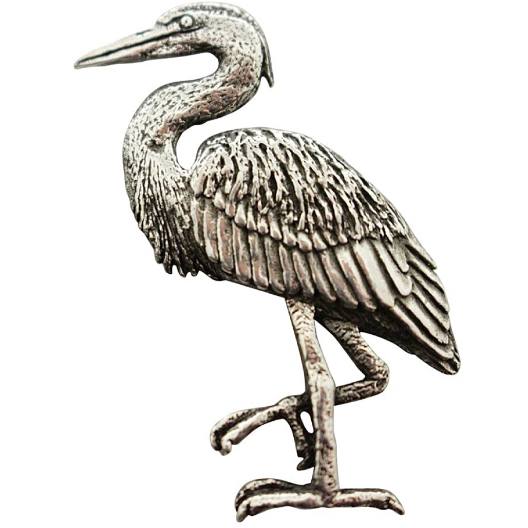 Grey Heron lapel pins