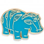 Hippo Enamel Pins