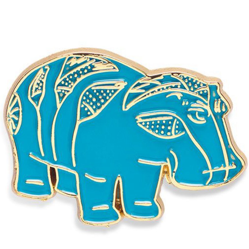 hippo enamel pins