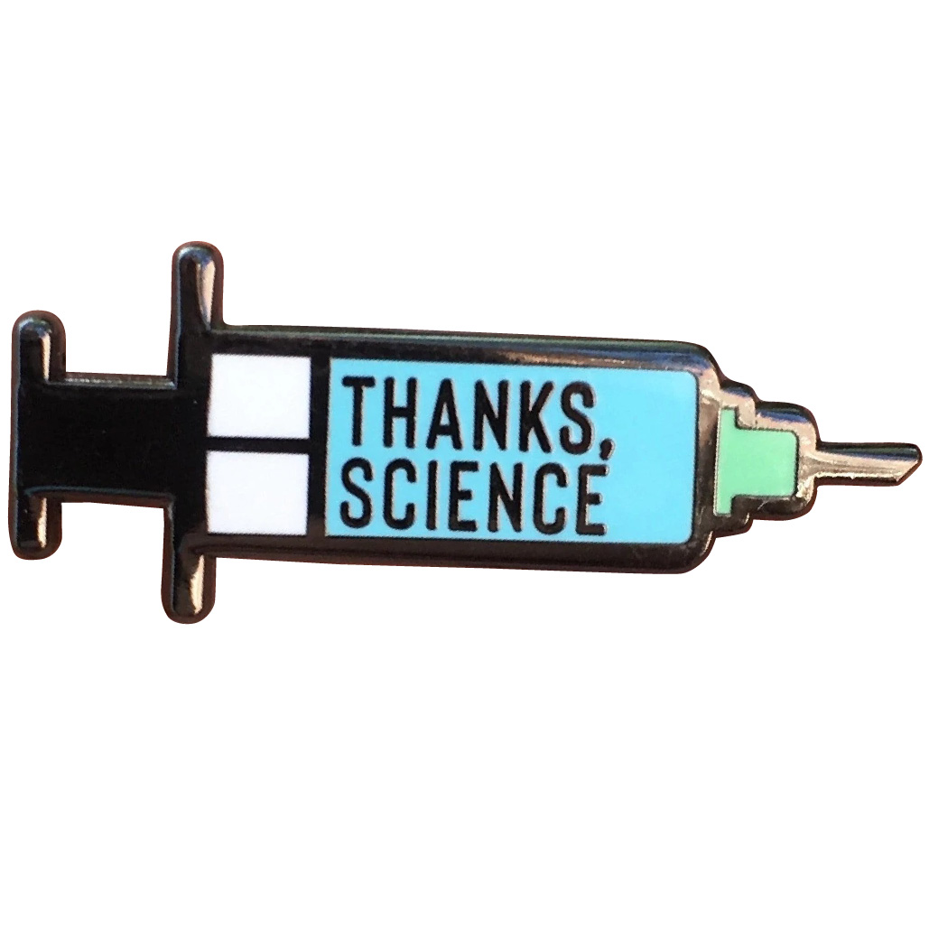 injection syringe lapel pins