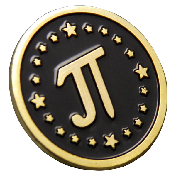 math Pi lapel pins