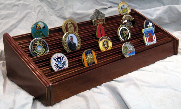 military challenge coin displays