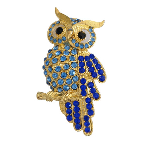 owl rhinestone pins