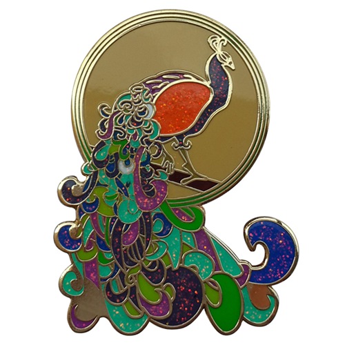 peacock lapel pins