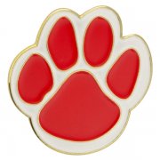 Red Paw Print Lapel Pins