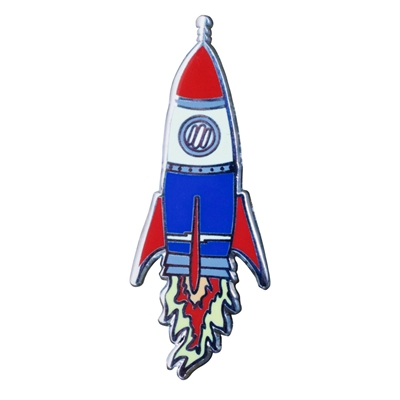 rocket lapel pin