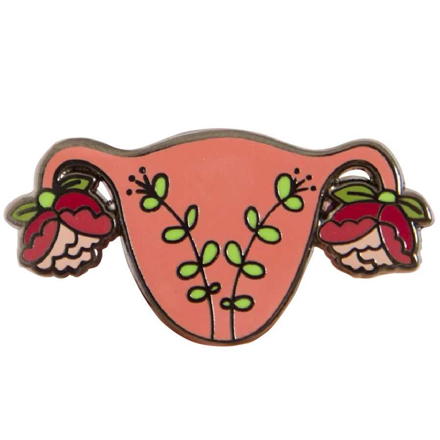 uterus lapel pin