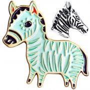 Zebra Enamel Lapel Pins